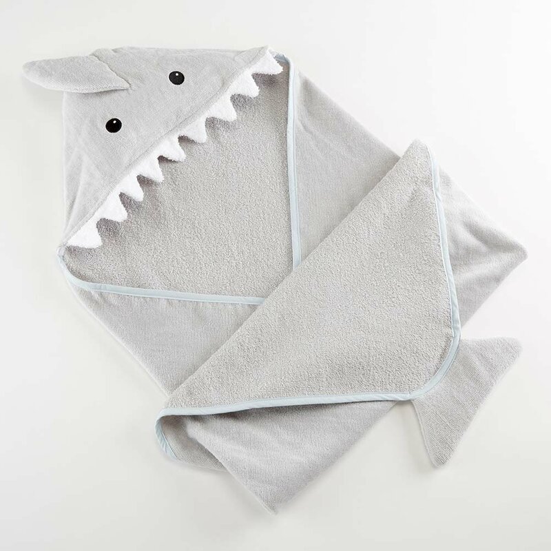 shark hooded bath towel