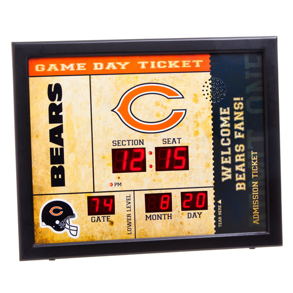 Football Nfl New Bar Man Cave Music Green Bay Packers Scoreboard Clock With Bluetooth Sports Mem Cards Fan Shop Cub Co Jp