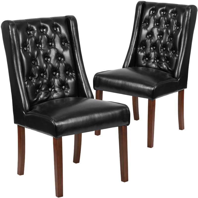 wayfair leather chair dining