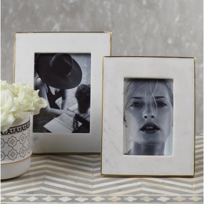 Gibbs Matte Single Picture Frame in White 5x7