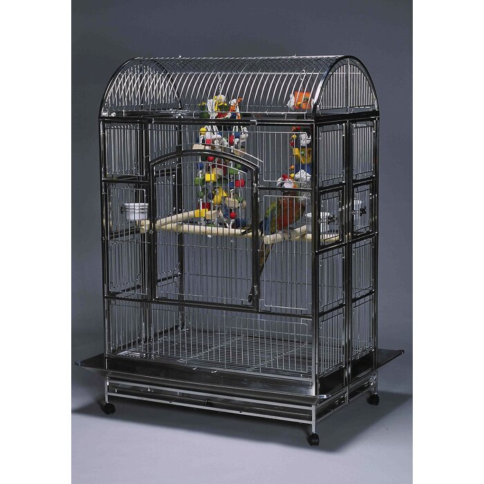 Ratliff Folding Stainless Steel Cage With Wheels