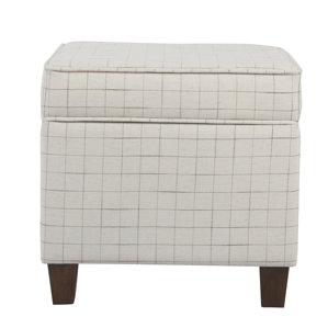 Carrol Windowpane Square Lift Off Storage Ottoman by George Oliver