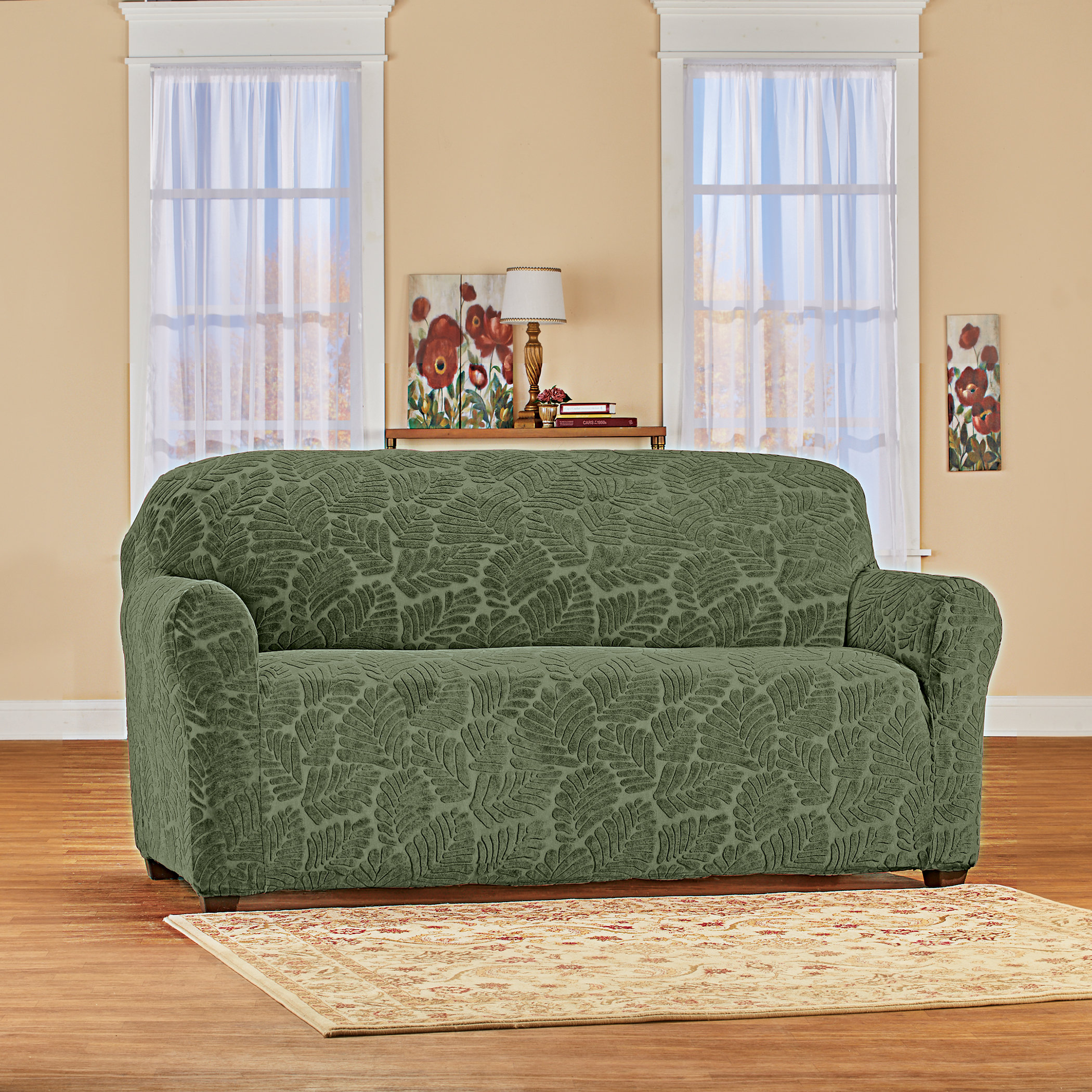 House of Hampton® Stretch Sherpa Fleece Furniture Cover Wayfair