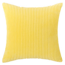 yellow striped throw pillows