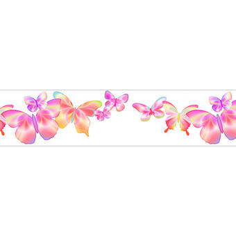 4 Walls Fluttering Free Style 12 X 6 Butterflies Border