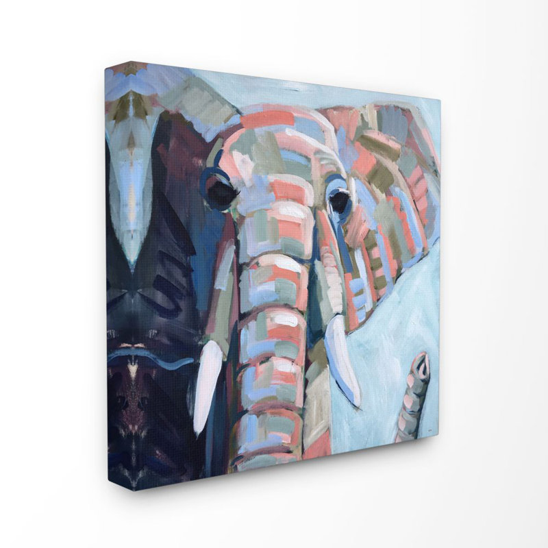 Ebern Designs Kaisa Abstract Elephant Painting Kids Wall Decor