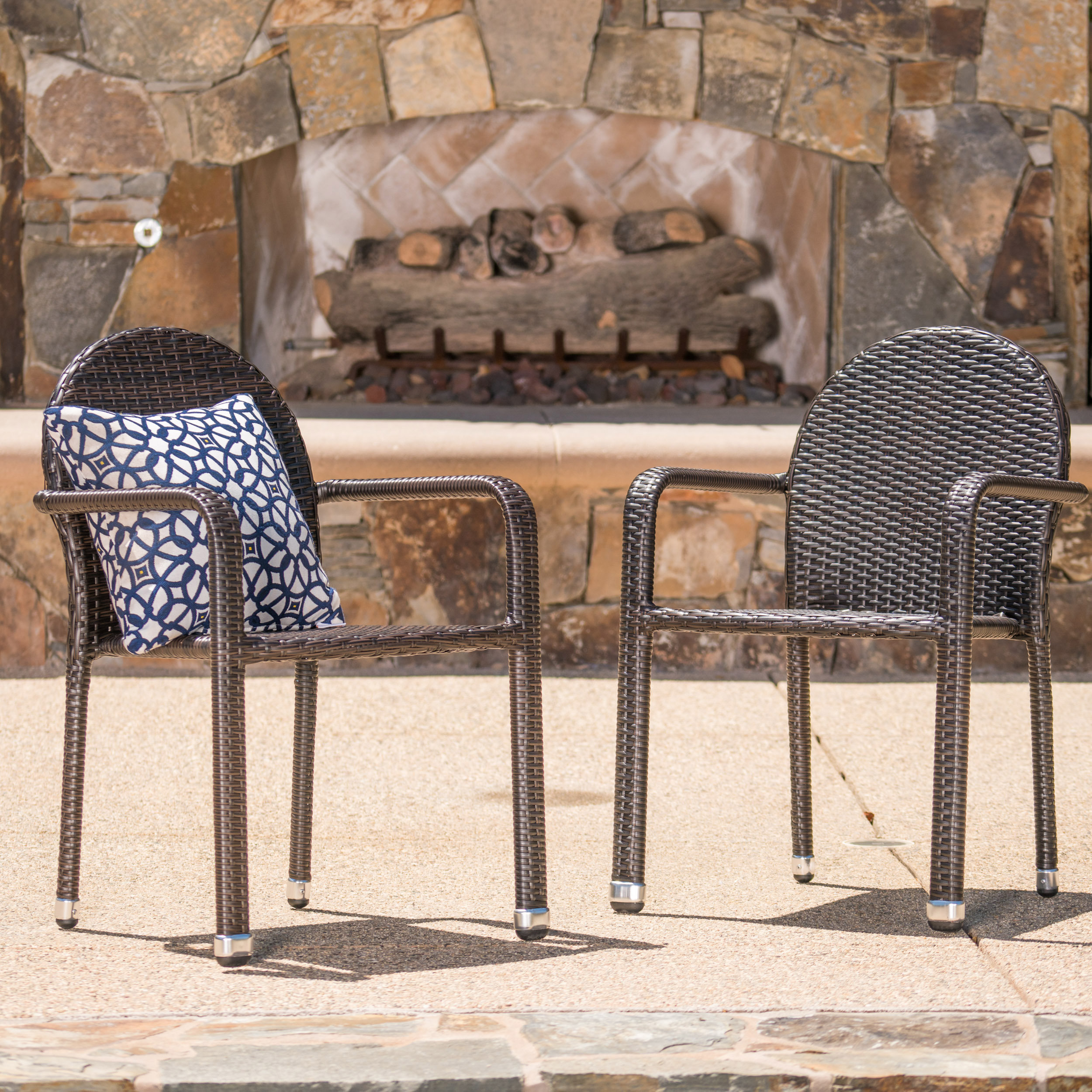 Wrought Studio Wiesner Stacking Patio Dining Chair Wayfair