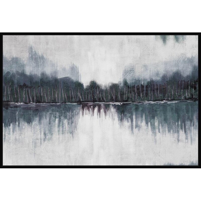 JBass Grand Gallery Collection 'Shadow Landscape' Framed Graphic Art ...
