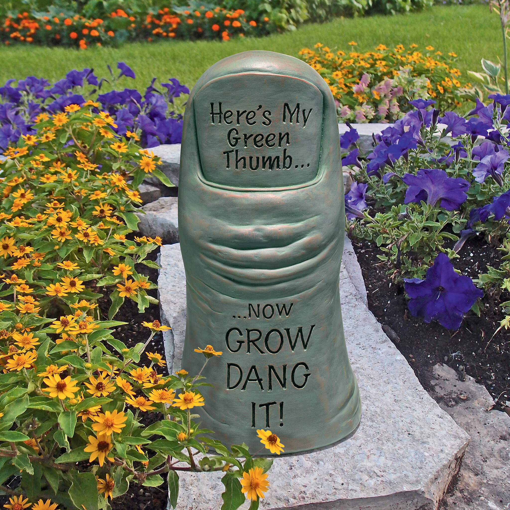 Horticulturist's Green Thumb Garden Stone