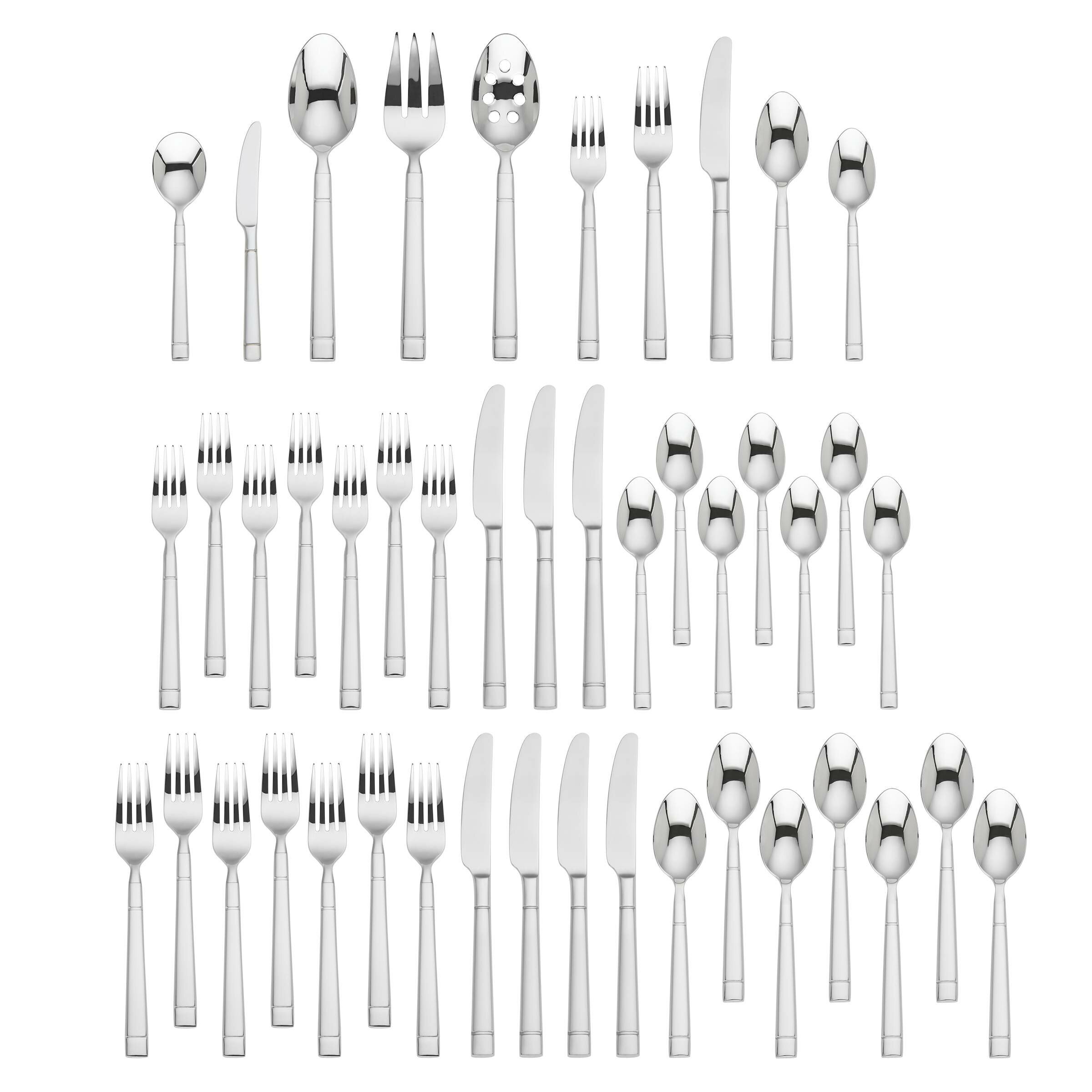 kate spade new york Fair Harbor 45 Piece 18/10 Stainless Steel Flatware  Set, Service for 8 & Reviews | Perigold