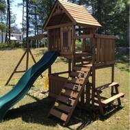 Wood Swing-N-Slide WS 8348 Tioga Fort Swing Set