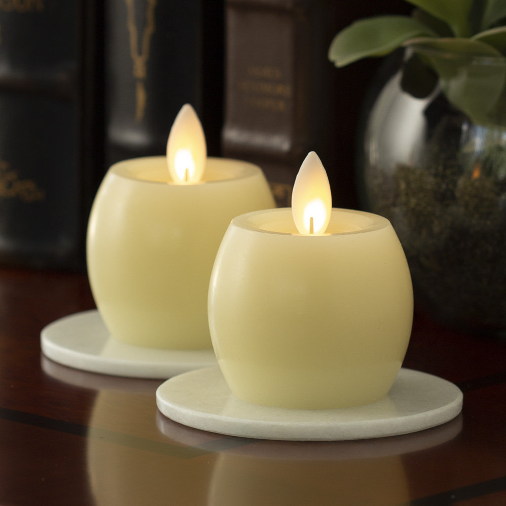 Ebern Designs 2 Piece Iflicker Unscented Flameless Candle Set Reviews Wayfair