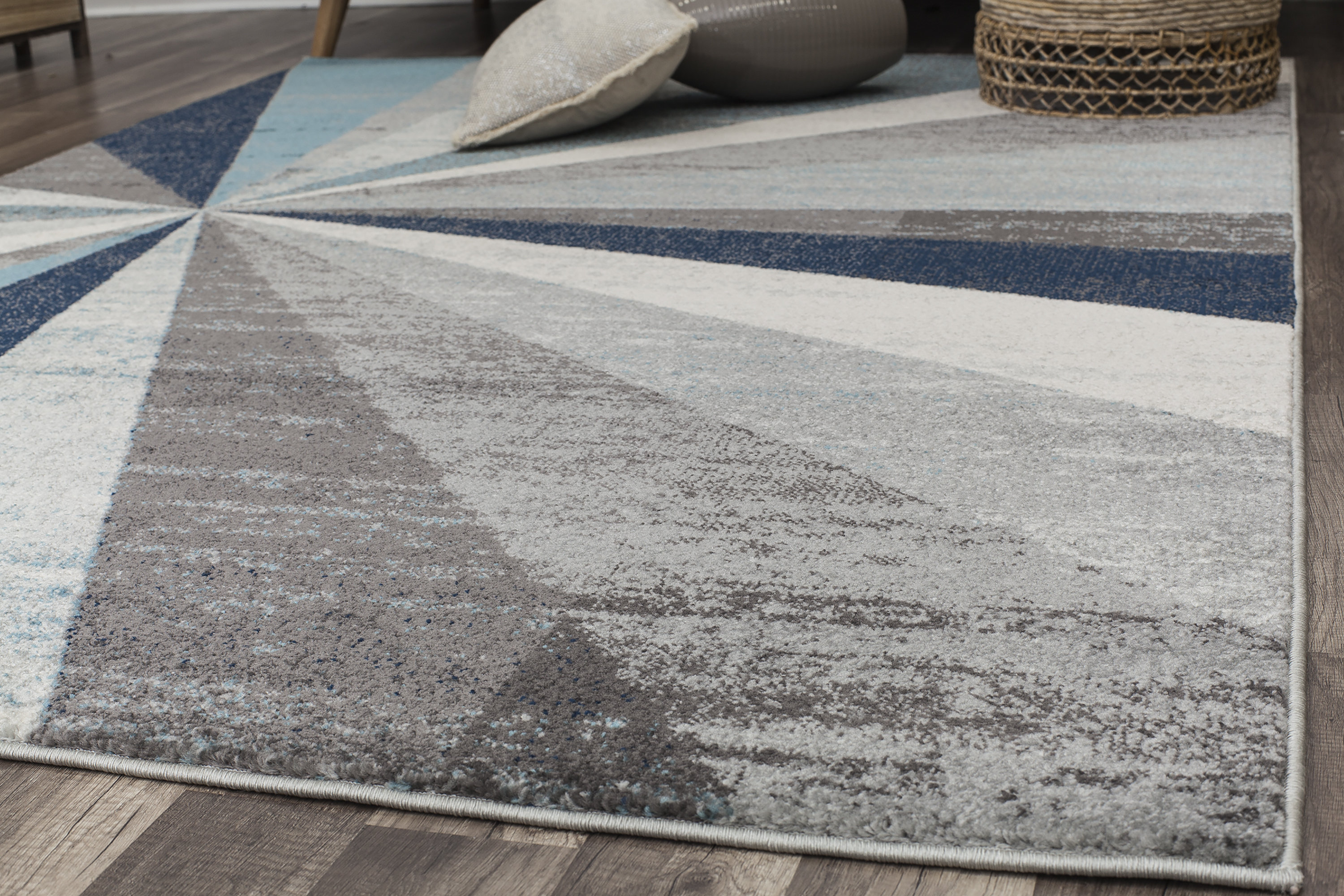 Orren Ellis Debord Blue Ivory Gray Area Rug Reviews Wayfair