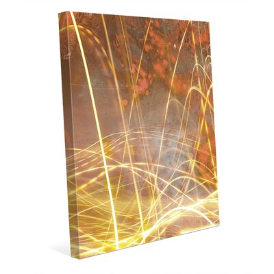 'Arching Streaks' Graphic Art on Wrapped Canvas Click Wall Art Size: 10