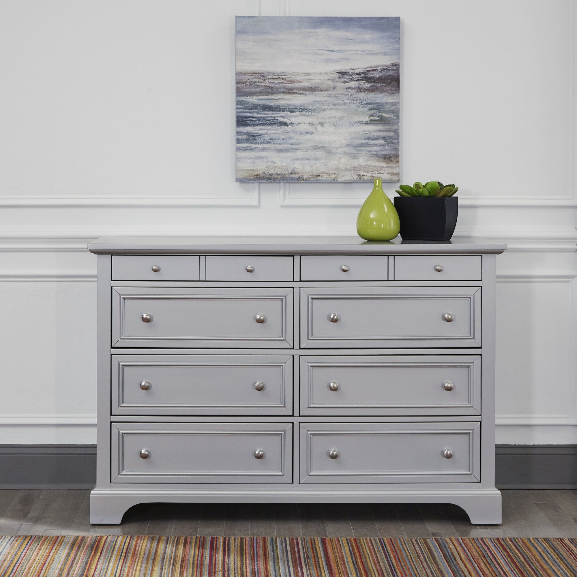 Harriet Bee Roxane 8 Drawer Double Dresser Wayfair