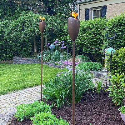 EchoFlame Hammered Garden Torch