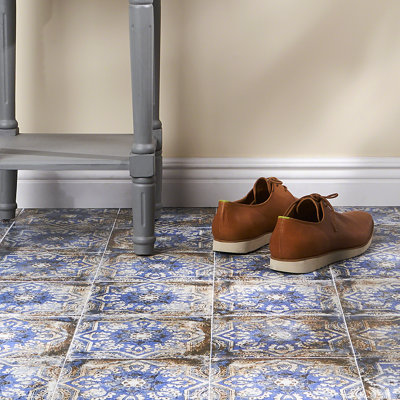 Antique Flora Encaustic 8 in. x 8 in. Matte Porcelain Floor and Wall Tile (26-Piece/11.19 sq. ft./Case)