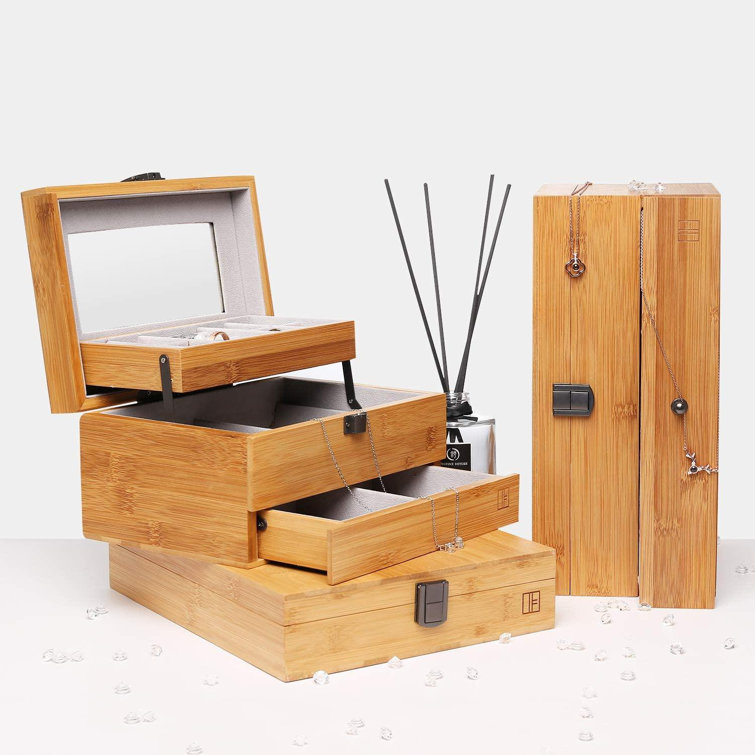 Bamboo jewelry organizer clearance