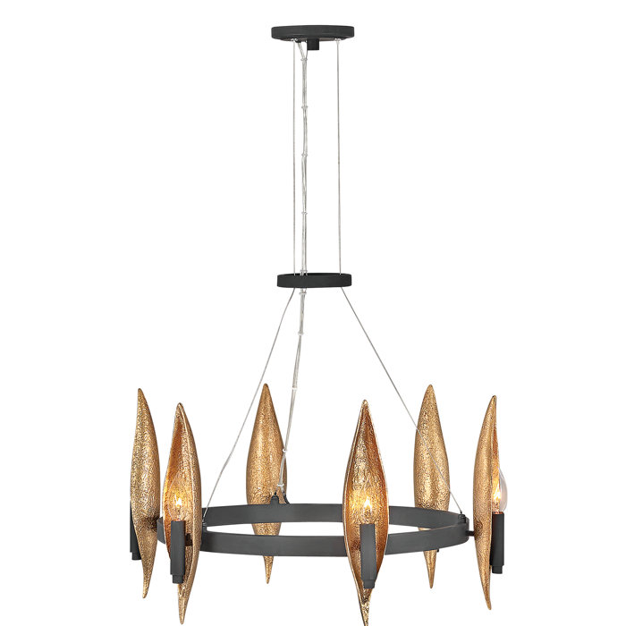 Fredrick Ramond Willow 6 Light Statement Tiered Chandelier Wayfair Fredrick Ramond Willow 6 Light