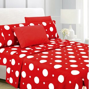 Lunarable Polka Dot Fitted Sheet Classic Composition of Black Droplets Traditional Ornate Polka Dots Pattern Queen Size White Black Soft Decorative Fabric Bedding All-Round Elastic Pocket 