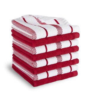 48 100% cotton towels red stripes dish glass towels lint free flour sack towel 