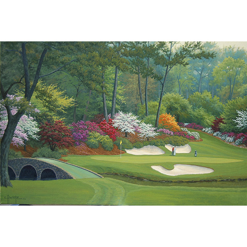 Darby Home Co 12th Hole At Augusta National By Charles White Unframed Print On Canvas Reviews Wayfair Ca