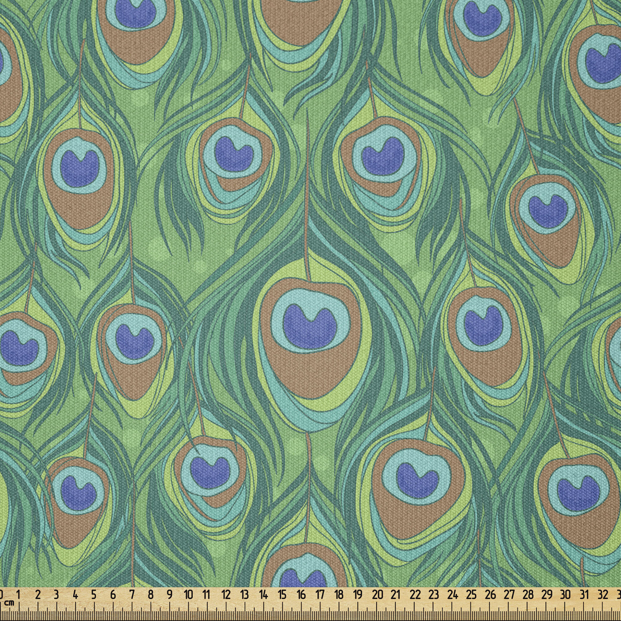 peacock feather design fabric