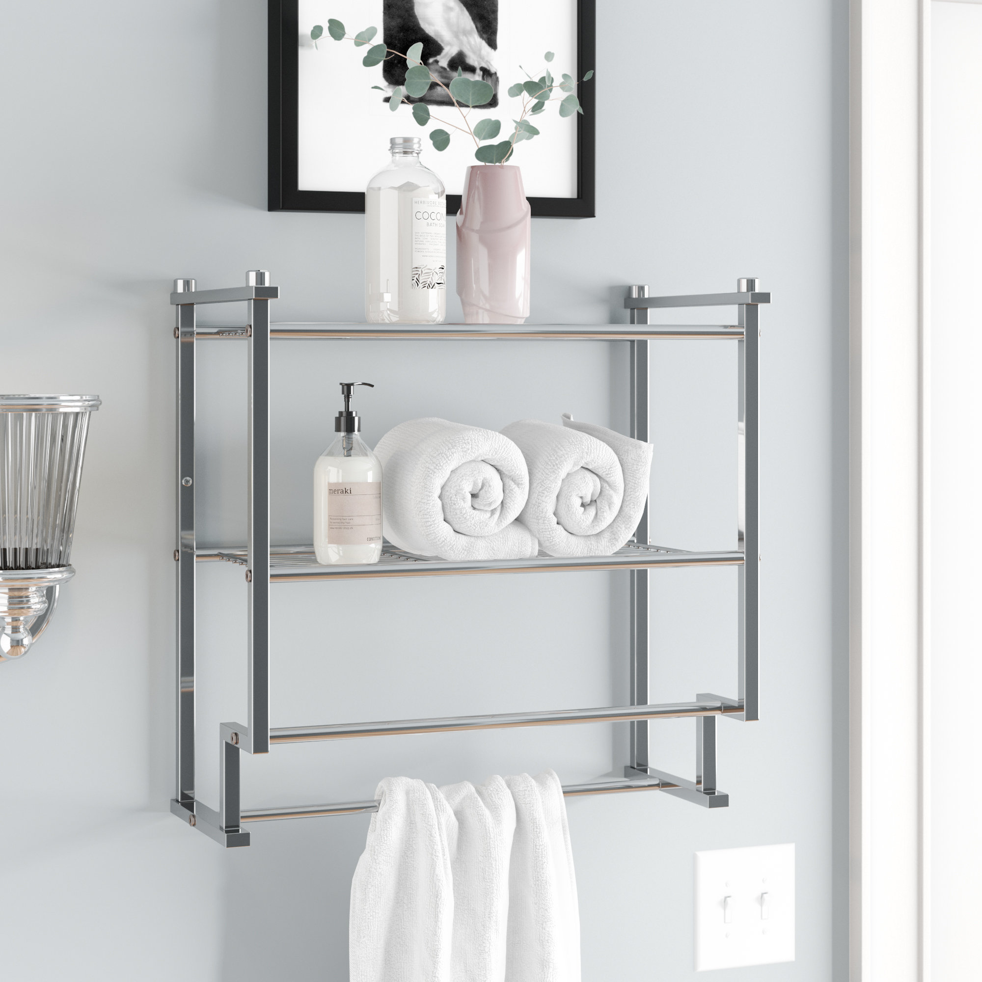 Towel Rack Bathroom Cabinets Shelving Bars You Ll Love In 2020