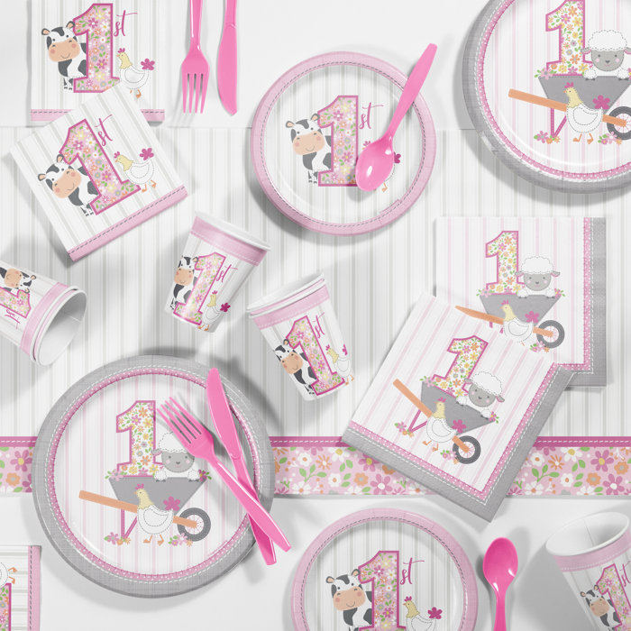 Creative Converting Farmhouse Girl Party Supplies Kit Guests Wayfair