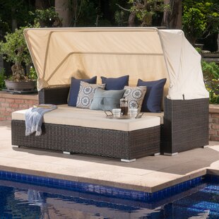 View Welsh Outdoor Wicker Daybed with Cushions