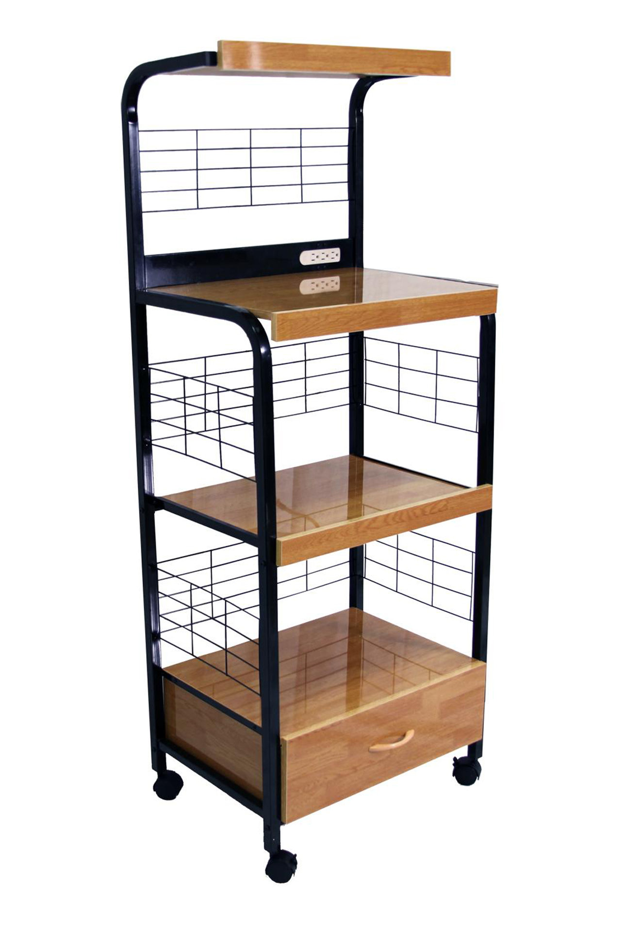 Ore Furniture Microwave Cart With Birch Top Reviews Wayfair