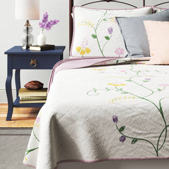 Laura Ashley Breezy Reversible Floral 100 Cotton 2 Piece Quilt Set Reviews Wayfair New laura ashley king cotton floral sheet set spring bloom. laura ashley breezy reversible floral