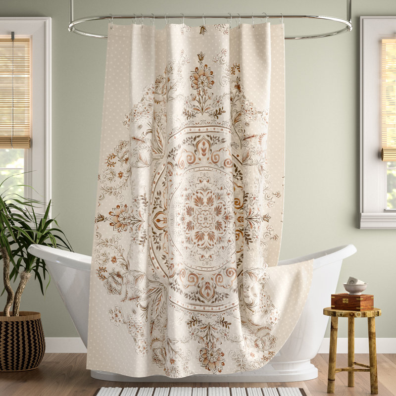 Bungalow Rose Shera Printed Cotton Single Shower Curtain Reviews