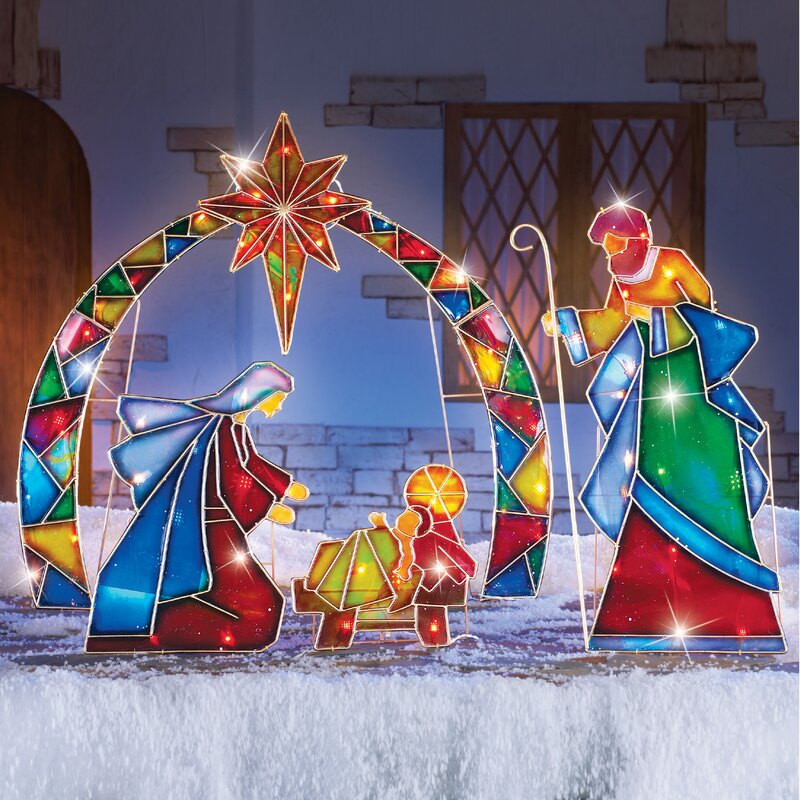 The Holiday Aisle® Arch with Star of Bethlehem Lawn Figurine | Wayfair