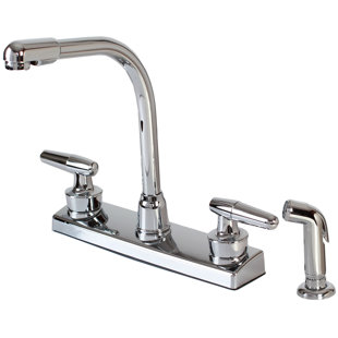 Go to store & view more images Hardware House Double Handle Kitchen Faucet with Side Spray