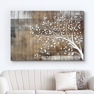 Extra Large Plum Forest Trees Canvas Prints Five Panel  Black White