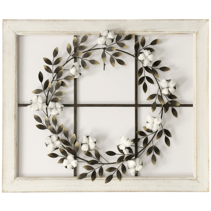 Floral Wreath Wood Framed Wall Decor Reviews Joss Main