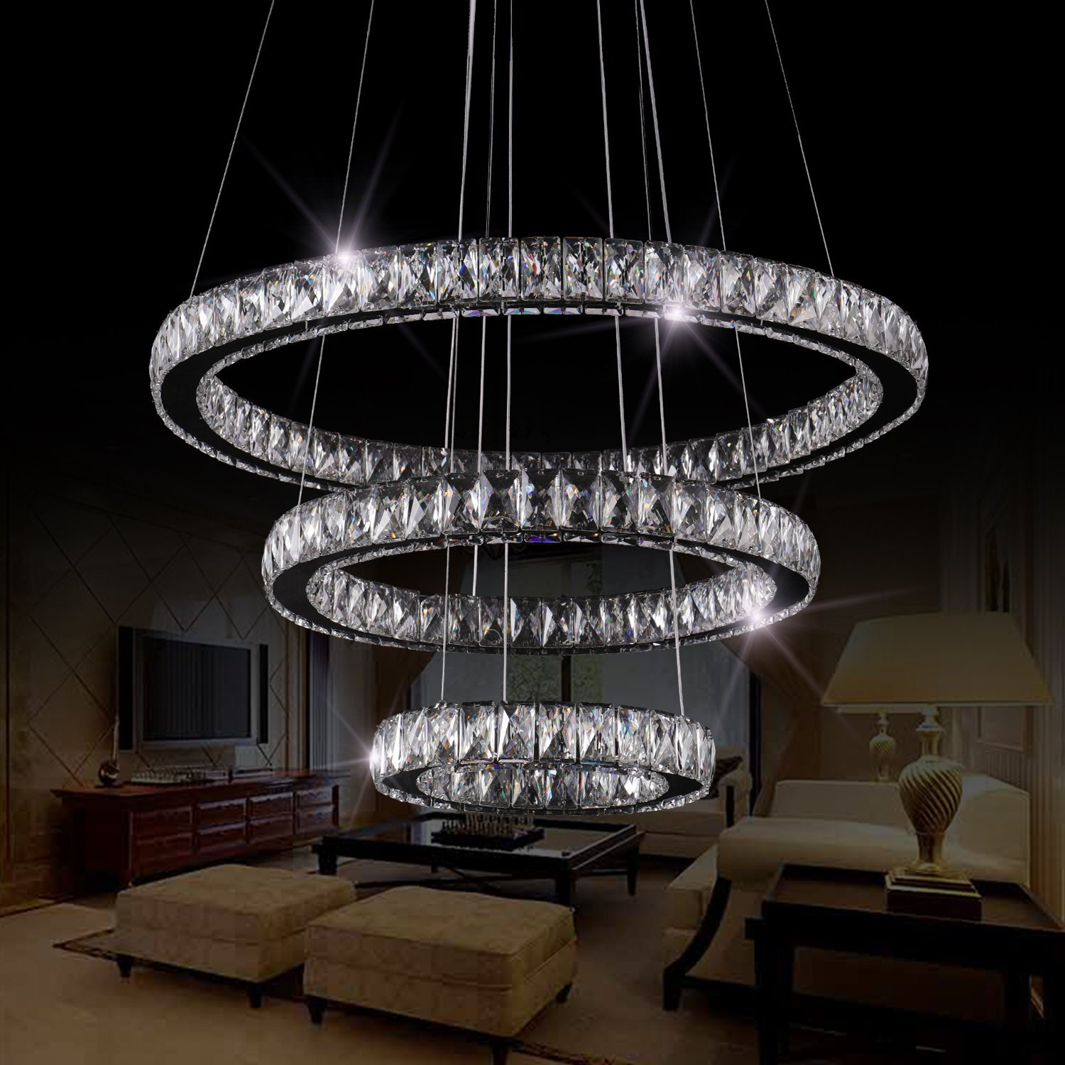 House Of Hampton Hansen 3 Light Led Unique Tiered Chandelier Reviews Wayfair