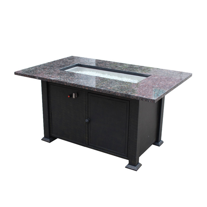 Ebern Designs Read Steel Propane Natural Gas Fire Pit Table