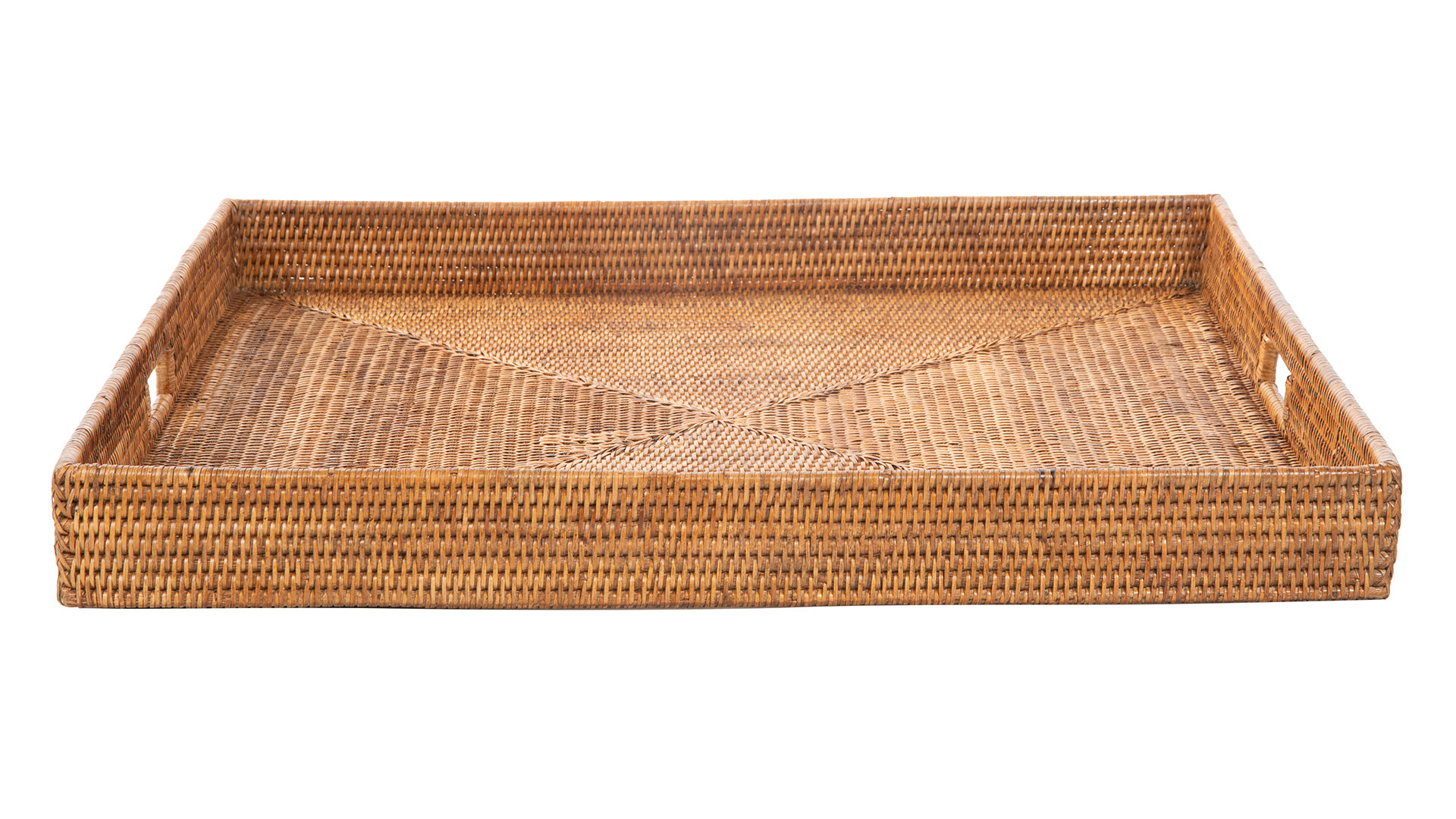 rattan serving tray