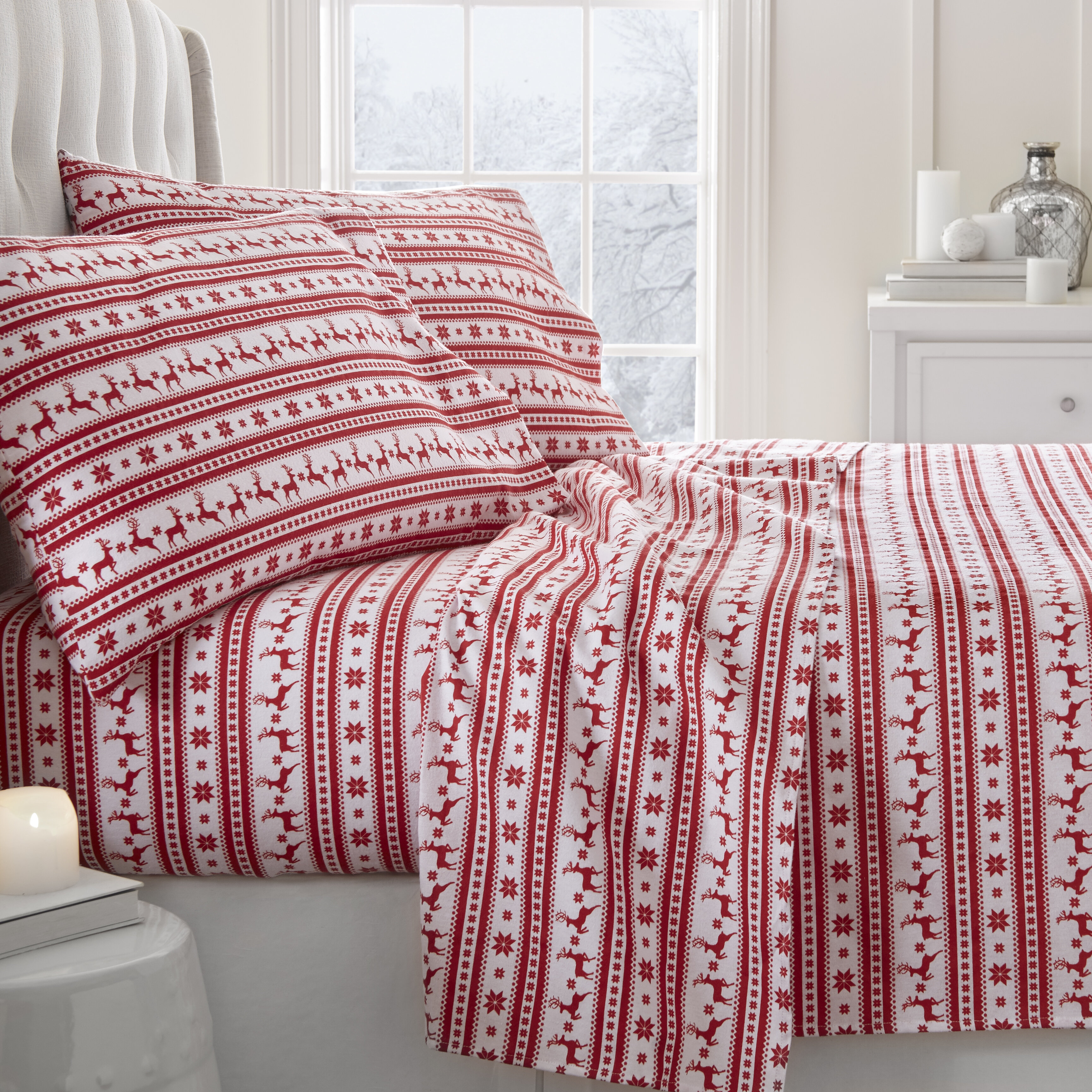 The Holiday Aisle Reindeer Sheet Set Reviews Wayfair