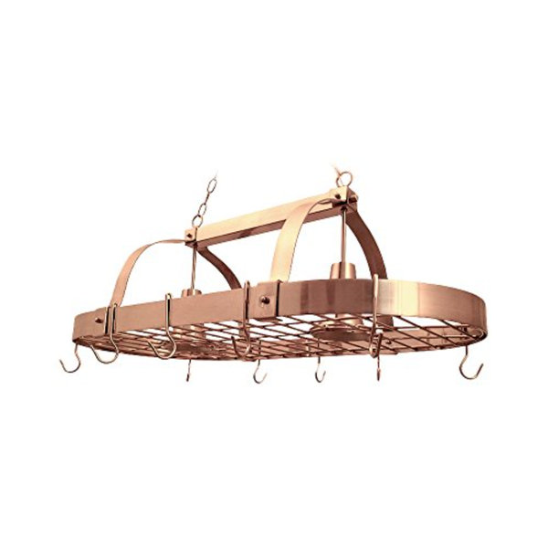 kitchen light fixture with pot rack