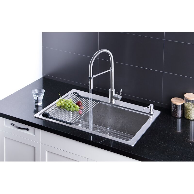 kitchen sink faucet with soap dispenser