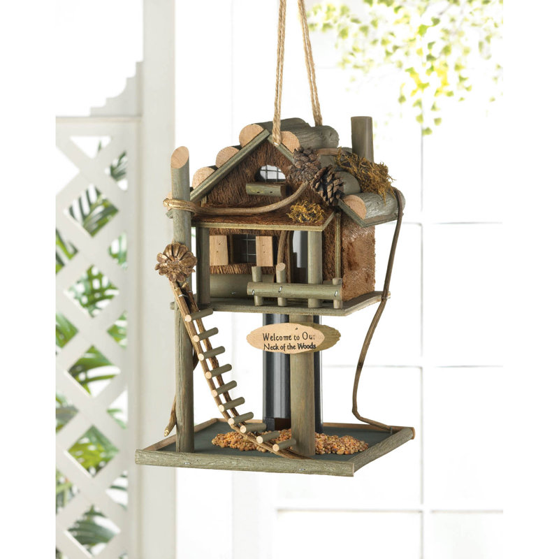 Zingz Thingz Neck Freestanding Bird House Bird Feeder