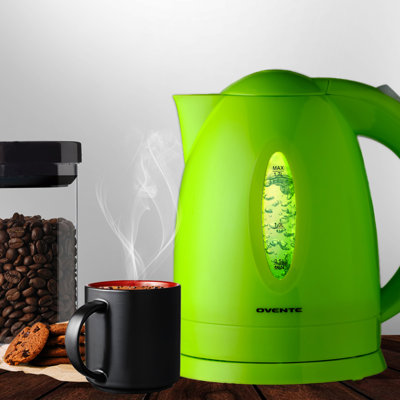 Ovente 1.7 qt. Plastic Electric Tea Kettle Ovente Color: Green