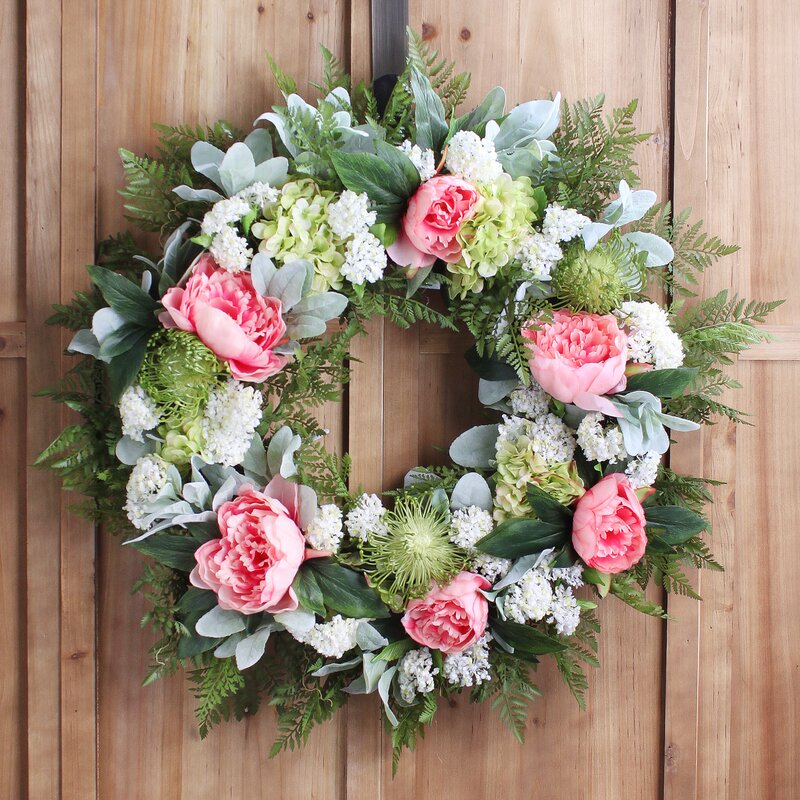 Peony Hydrangea Spring Silk Wreath | Joss & Main