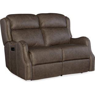 Go to store & view more images Hooker Furniture Sawyer Power Leather Reclining Loveseat