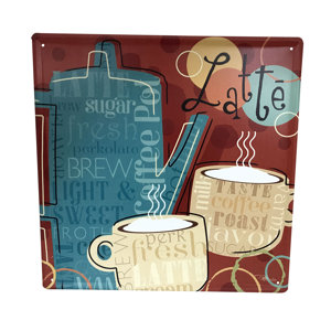 Indoor/Outdoor Metal Sign with Latte Wall Du00e9cor