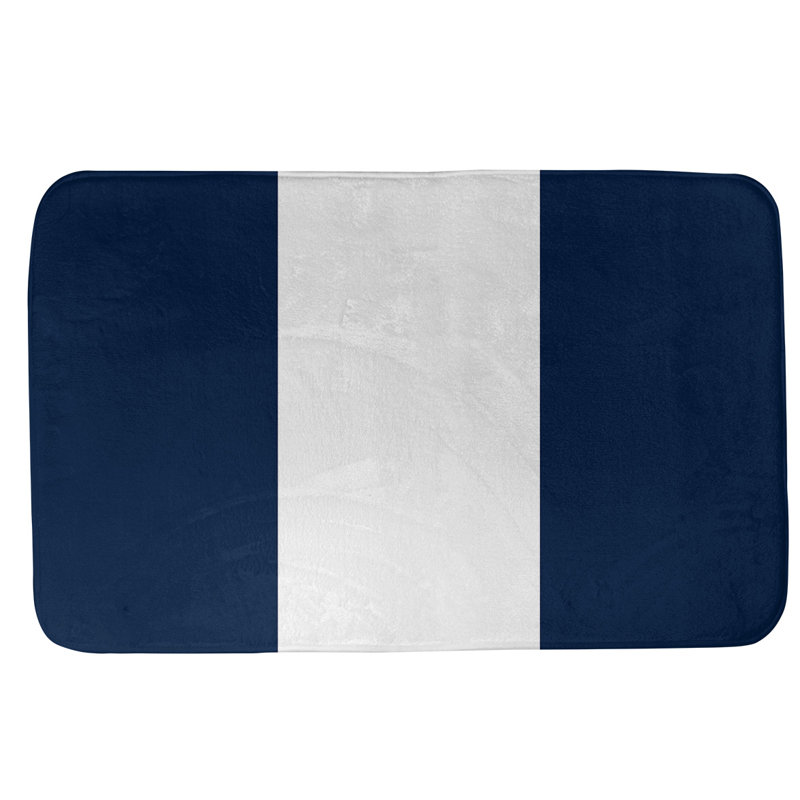 East Urban Home Pennsylvania Roar Stripes Rectangle Foam Microfiber Non Slip Striped Bath Rug Wayfair