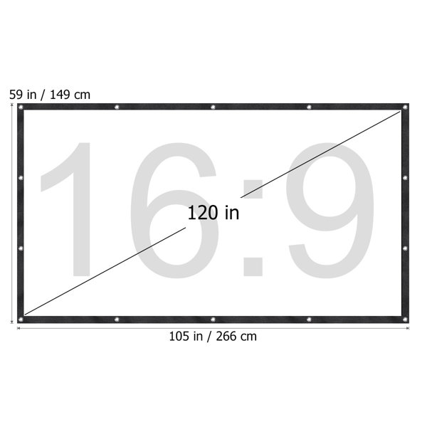 PINXOR 120 Inch 16:9 Projector Screen 